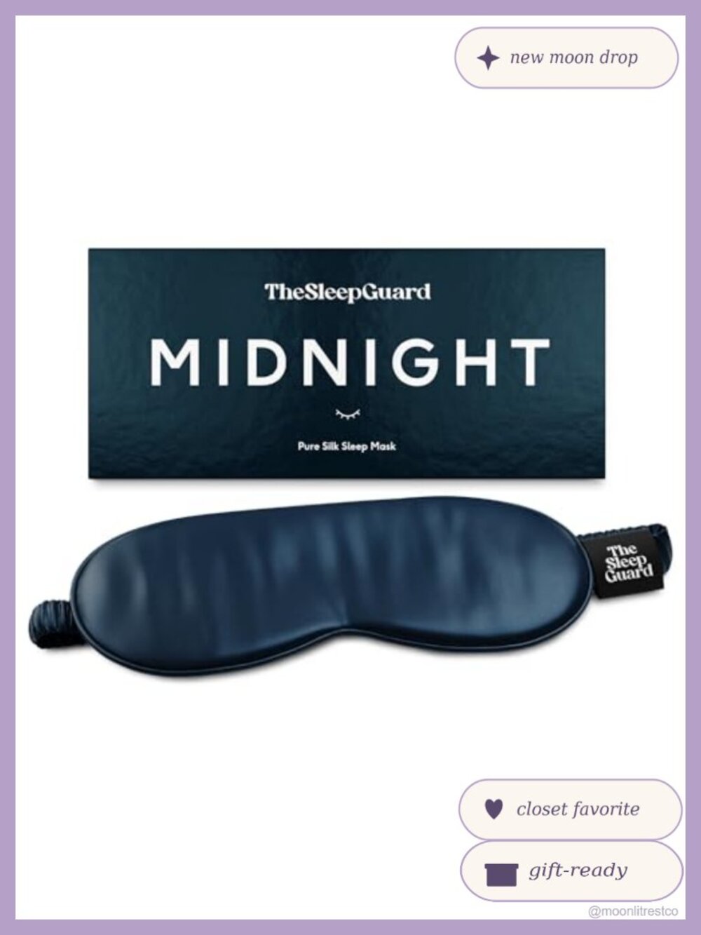 100% Mulberry Silk Sleep Mask 22 Momme Light Blocking Blindfold